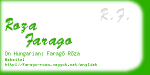 roza farago business card